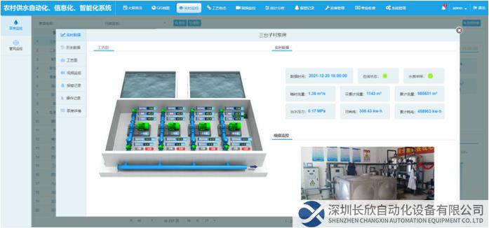 水廠供水調(diào)度組態(tài)界面