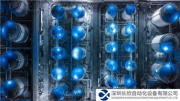 Storage tank of liquid chemical and petrochemical product tank, Aerial view at night.jpeg